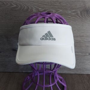 Adidas White Visor Hat
